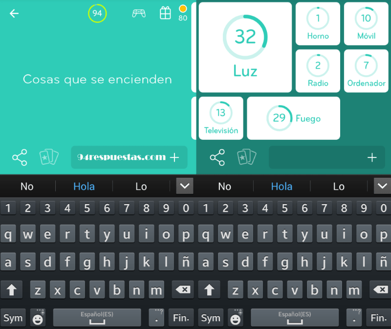 Cosas que se encienden 94 por ciento
